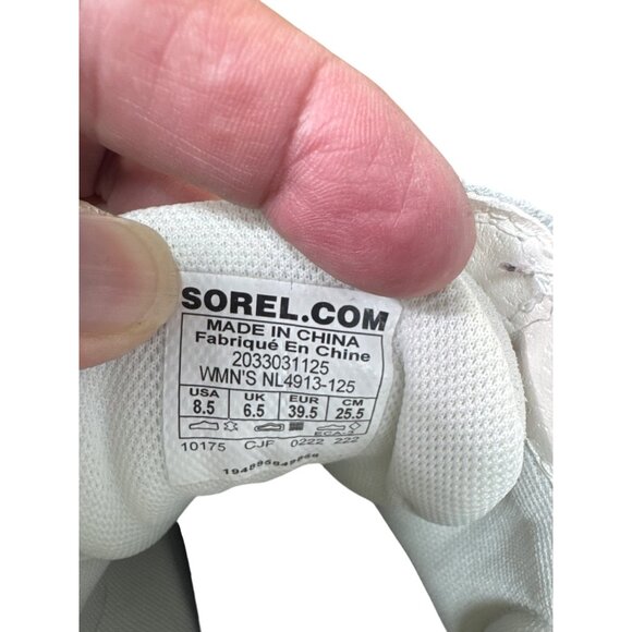 Sorel Womens White Leather High-Top Sneakers ankle boots Size 8.5 SKU 8988 - Picture 7 of 12